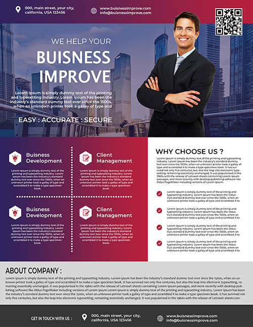 buisness template flyer back